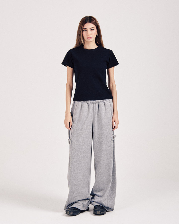 Grey Buttoned Summer Sweatpants