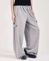 Grey Buttoned Summer Sweatpants