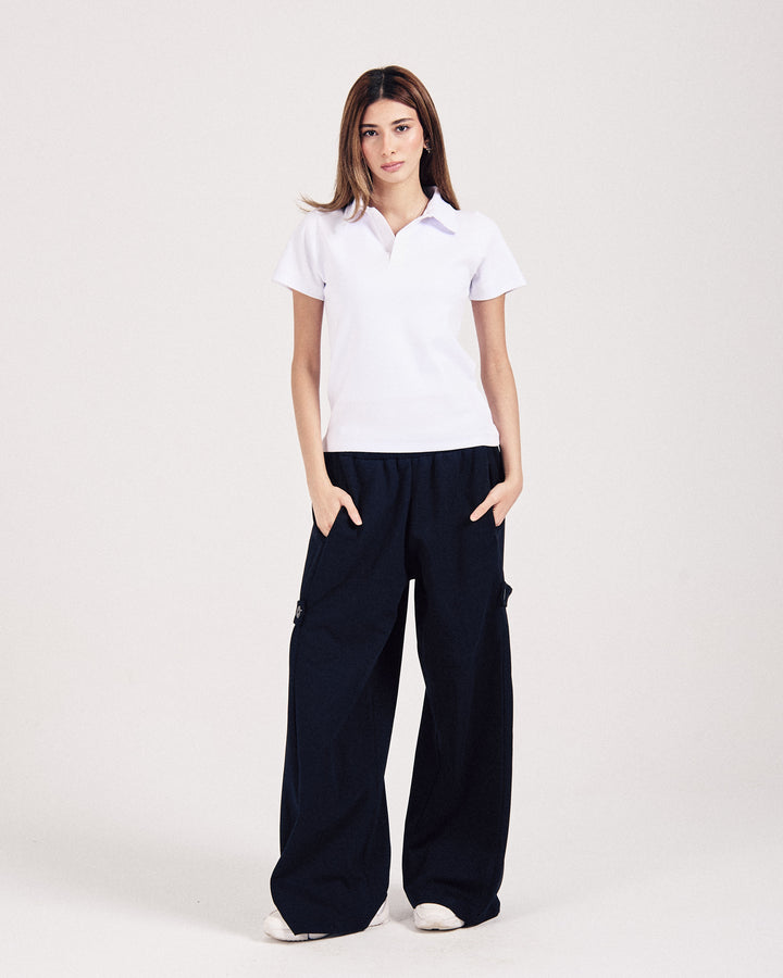 Black Buttoned Summer Sweatpants