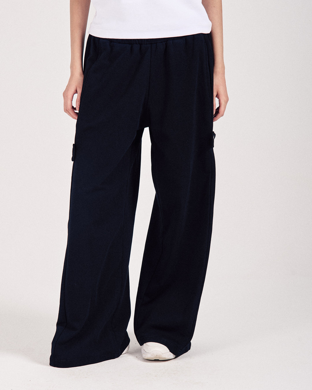 Black Buttoned Summer Sweatpants