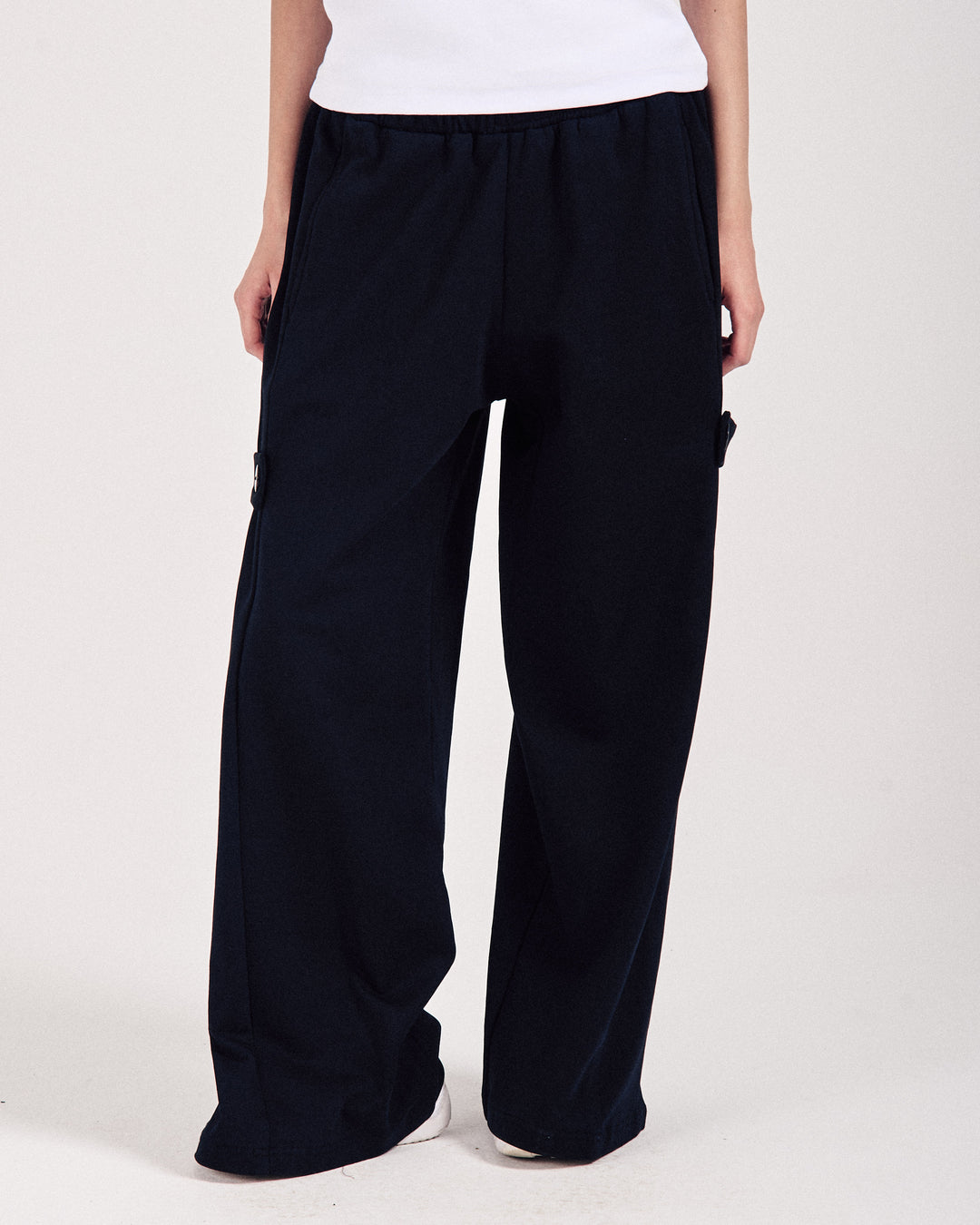 Black Buttoned Summer Sweatpants
