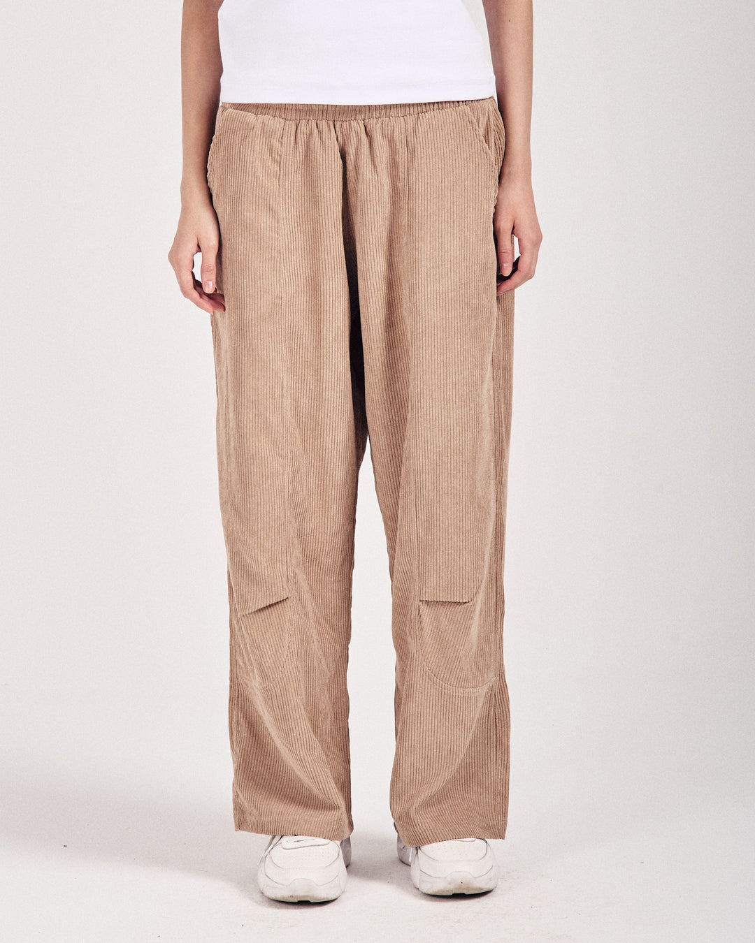 Beige corduroy sweatpants