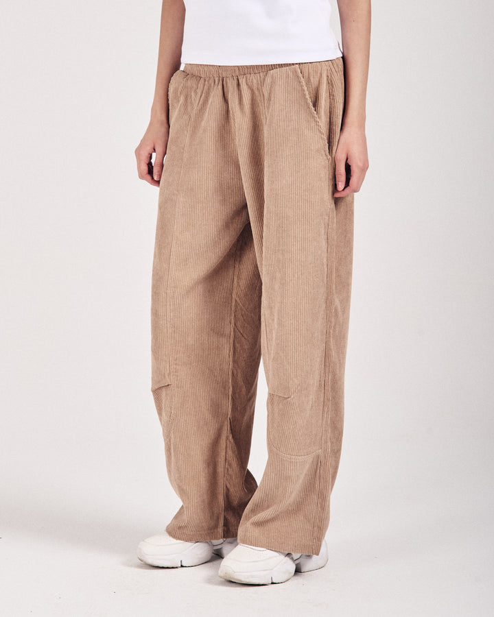 Beige corduroy sweatpants