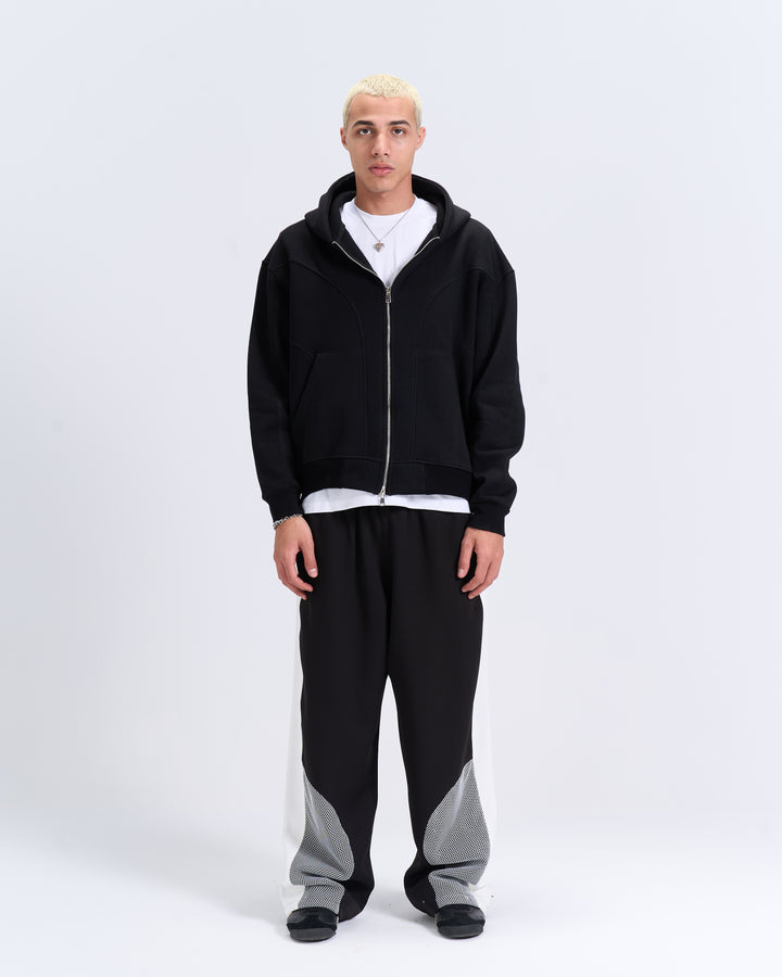 Black patched jacket