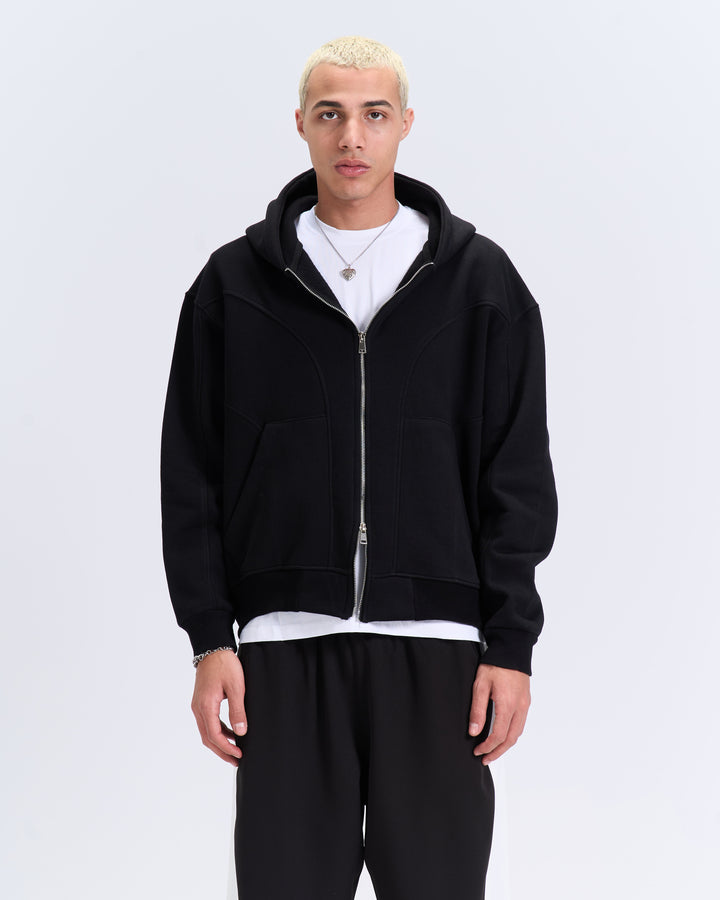 Black patched jacket