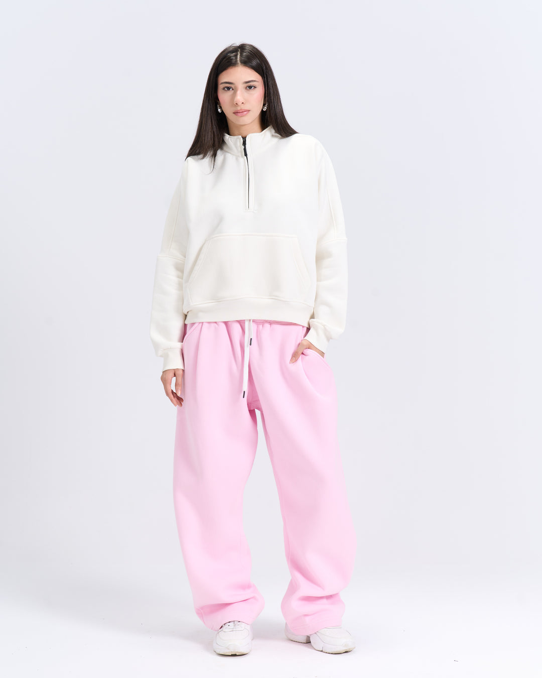 Pink tilted sweatpants