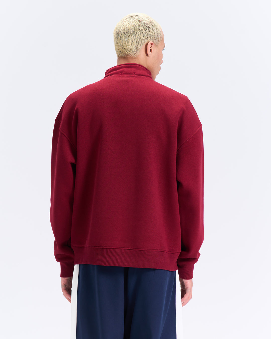 Burgundy quarter zipup
