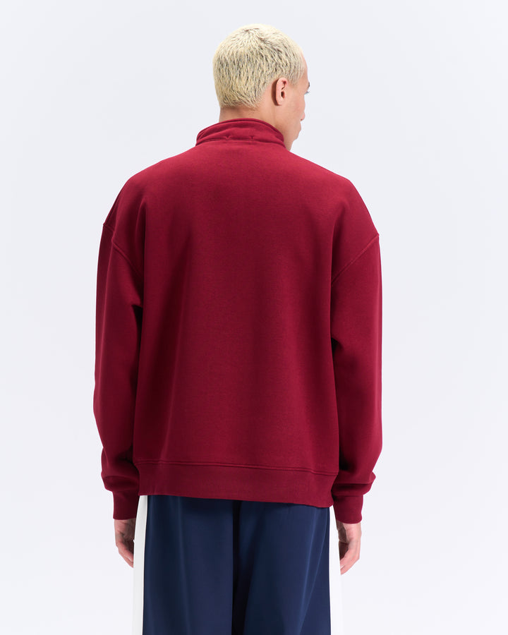 Burgundy quarter zipup