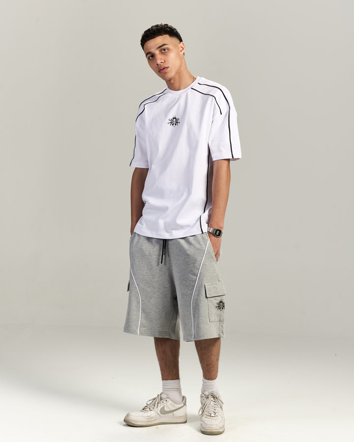 Grey Track-Shorts