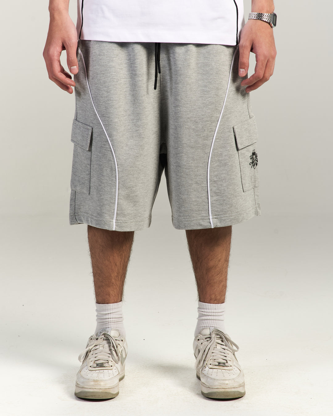 Grey Track-Shorts