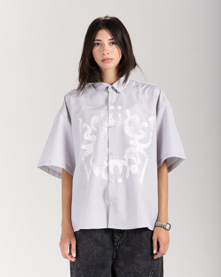 White Beetle Grey Shirt