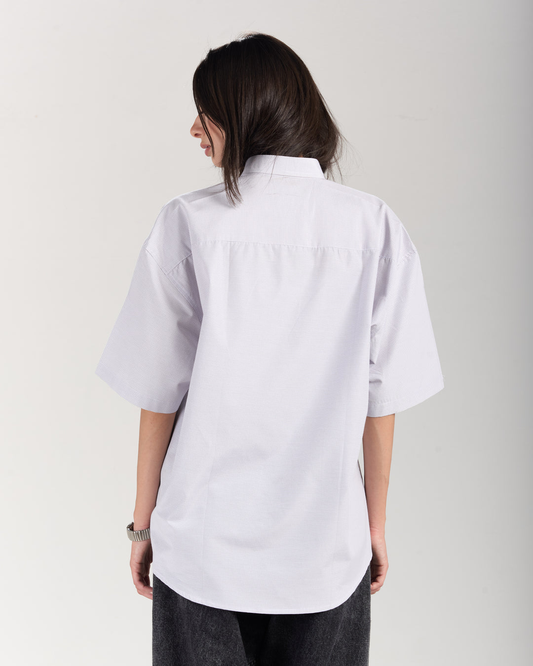 White Beetle Grey Shirt