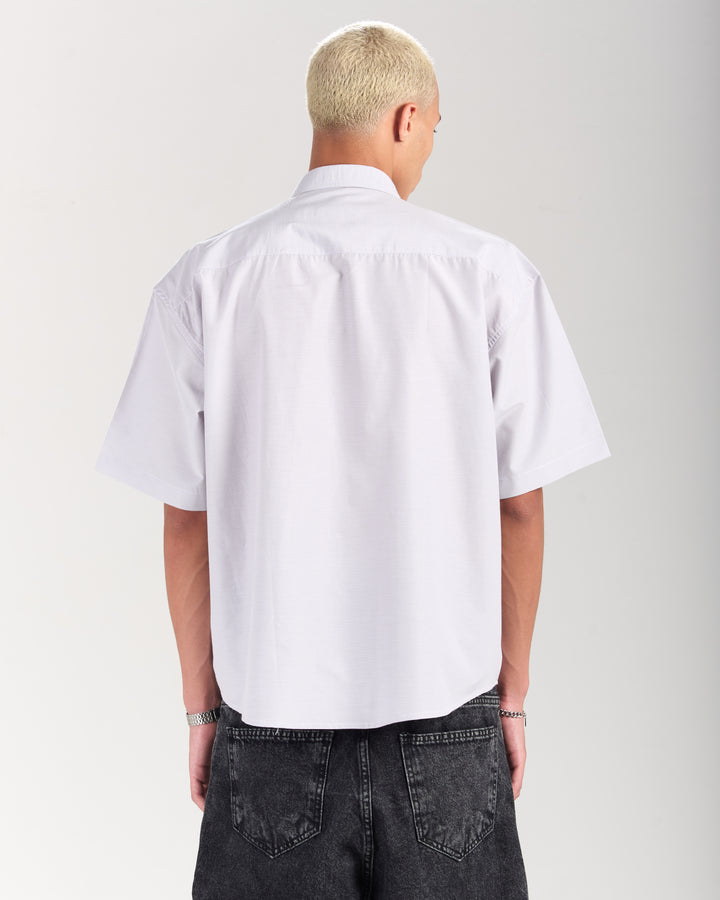 White Beetle Grey Shirt