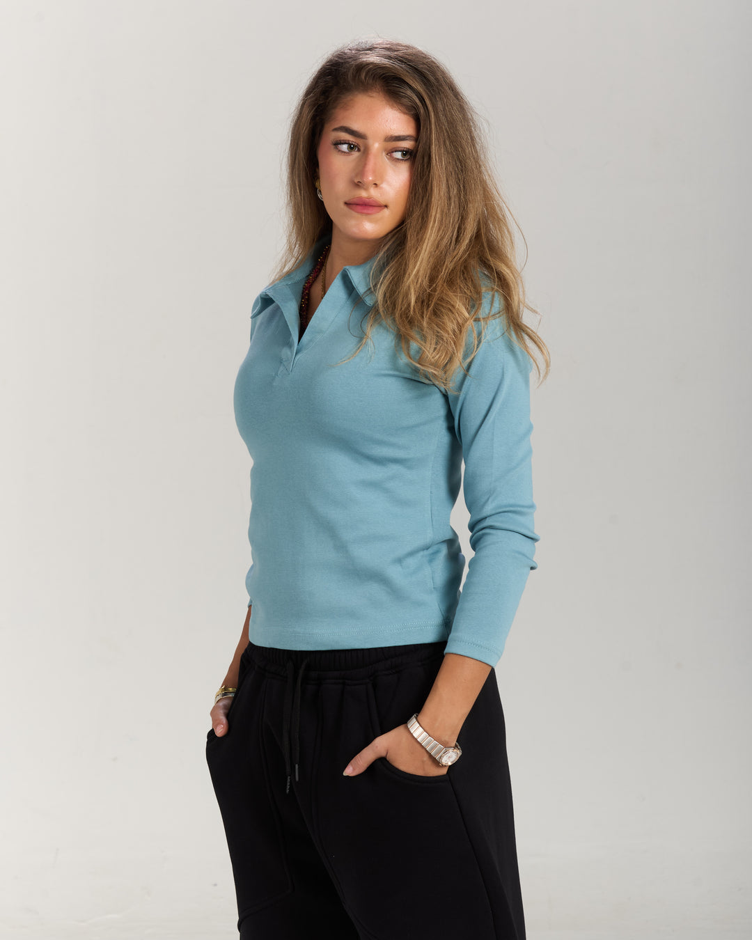 Light Green polo top