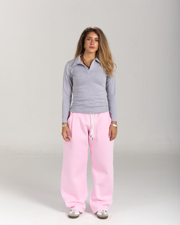 Pink tilted sweatpants