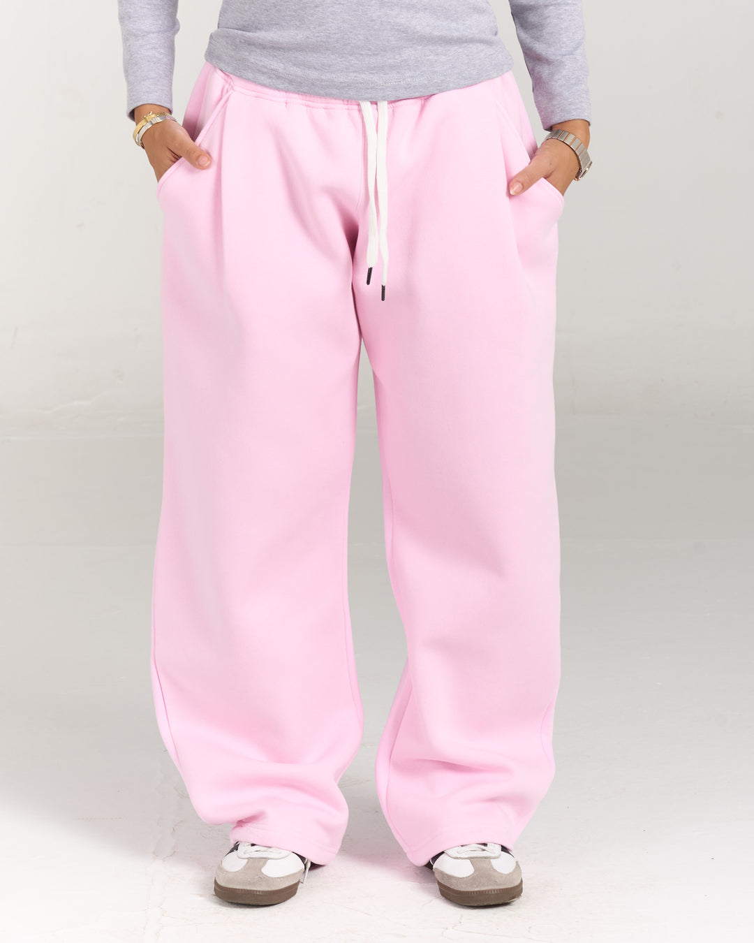 Pink tilted sweatpants