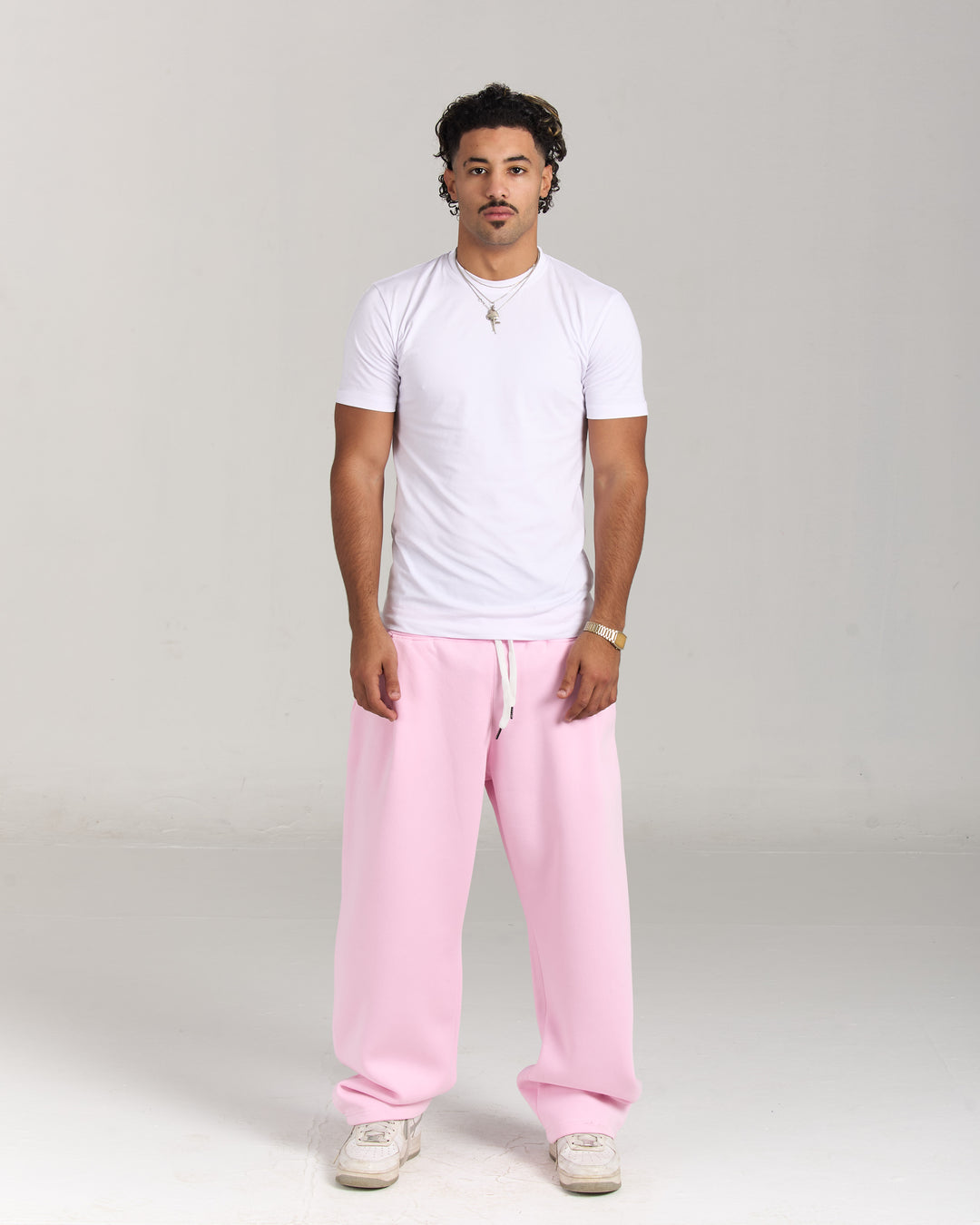Pink tilted sweatpants