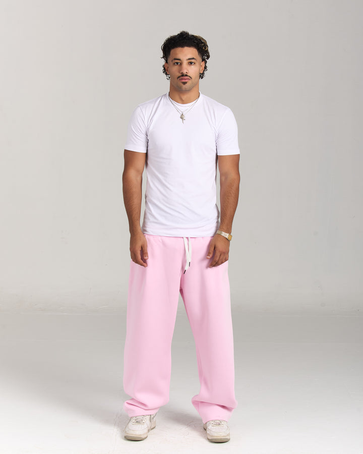 Pink tilted sweatpants