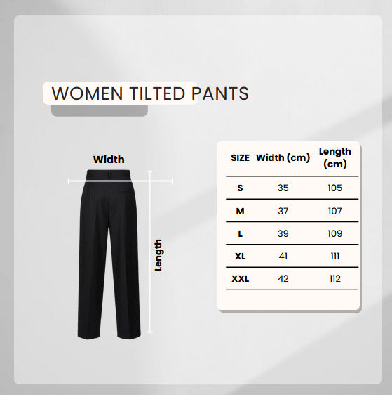 Beige Women Tilted Pants