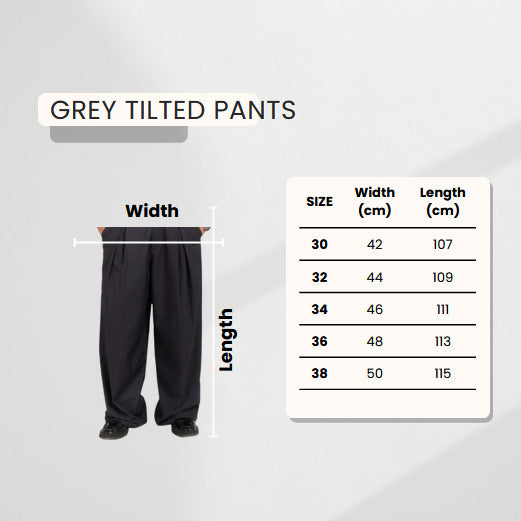 Grey Tilted Pants