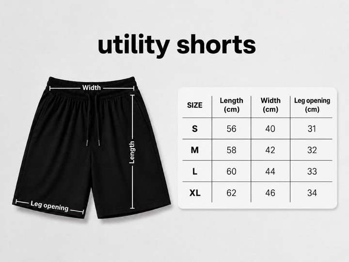 Steel Blue Utility Shorts