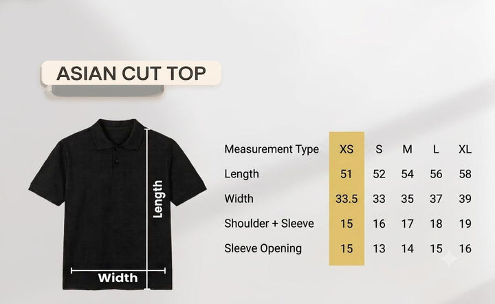 Black Asian cut top