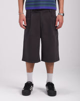 Charcoal pleated shorts
