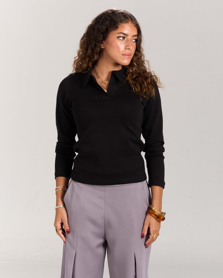Black Polo Top