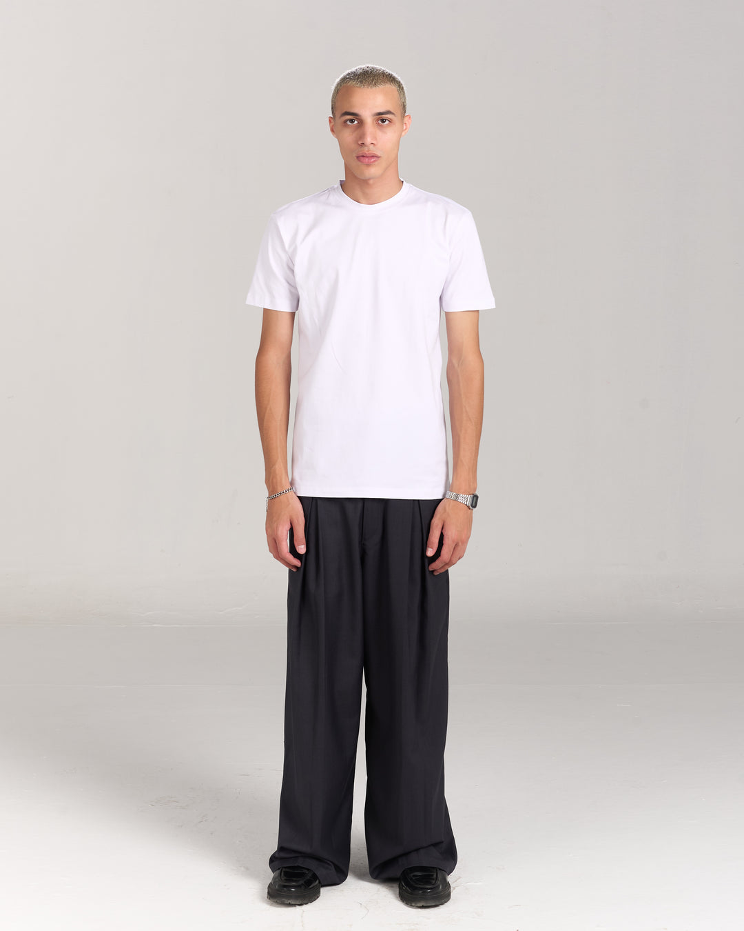 Grey Tilted Pants