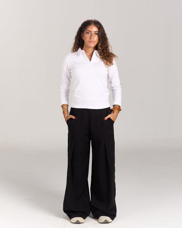 Black Women Tilted Pants