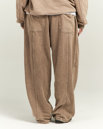 Beige Washed Sweatpants