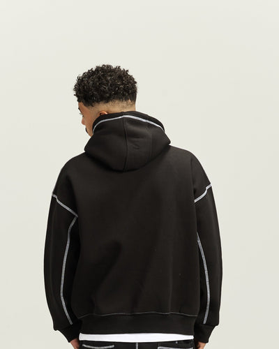 Black Stitches Hoodie