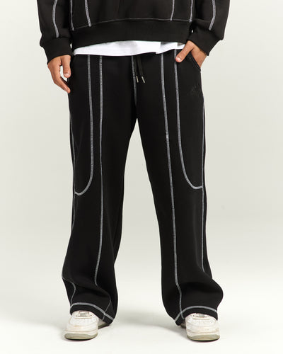 Black Stitches Sweatpants