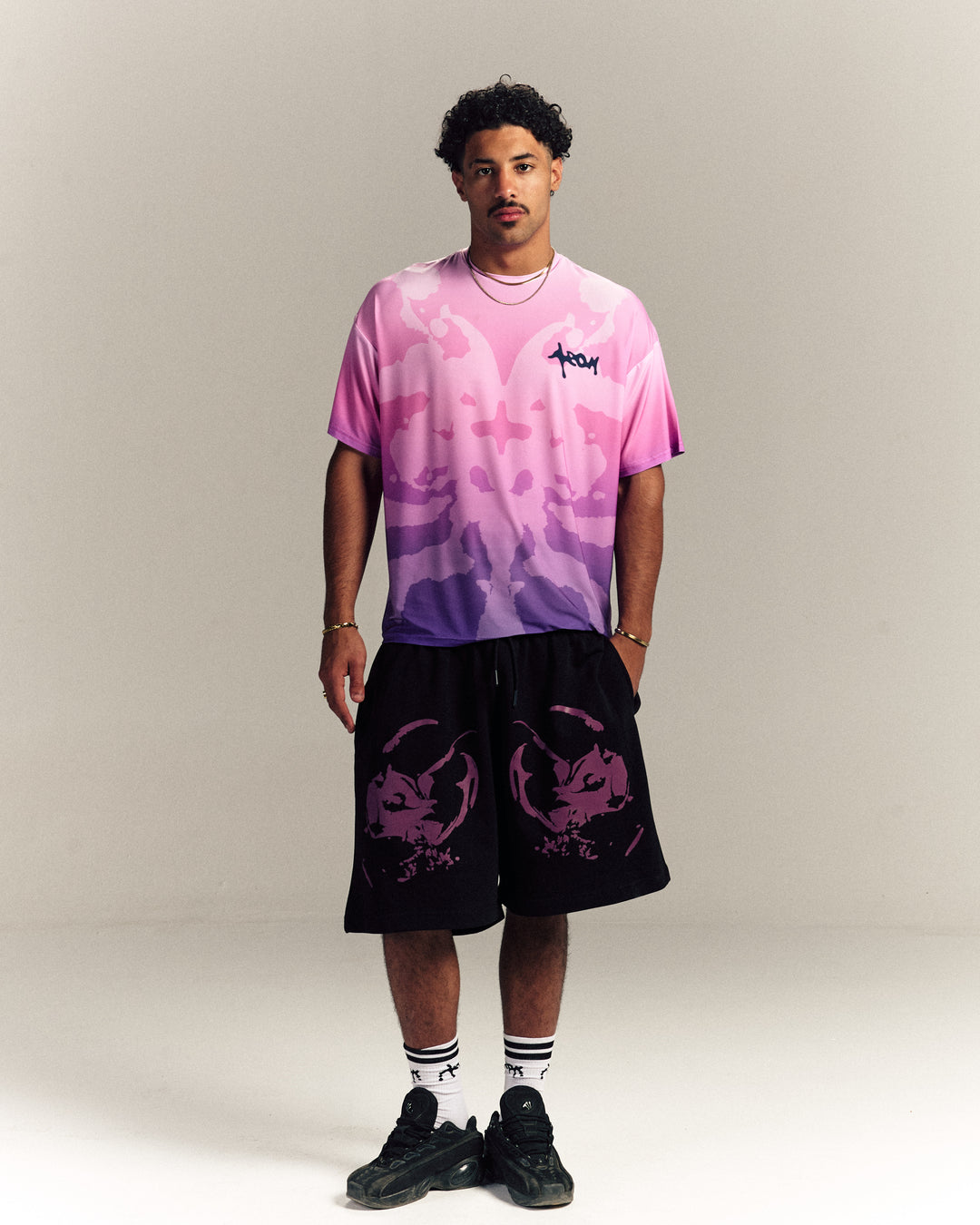 Dark Pink Cyb3r Shorts