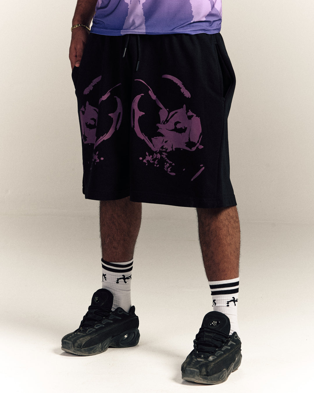 Dark Pink Cyb3r Shorts