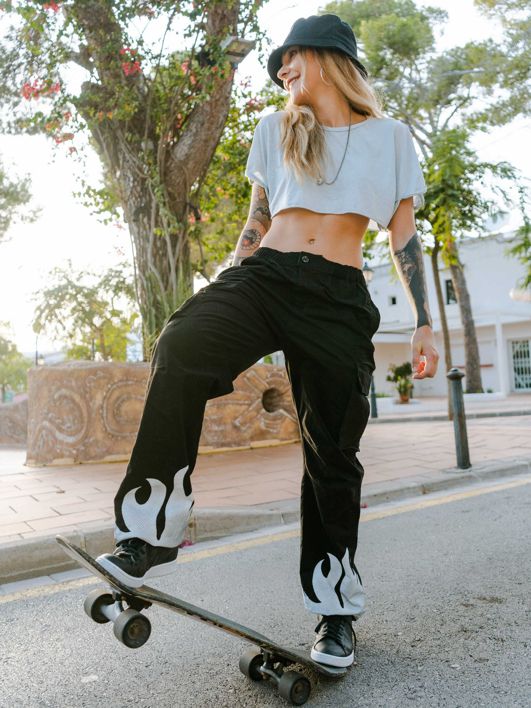 Flames Cargo Pants