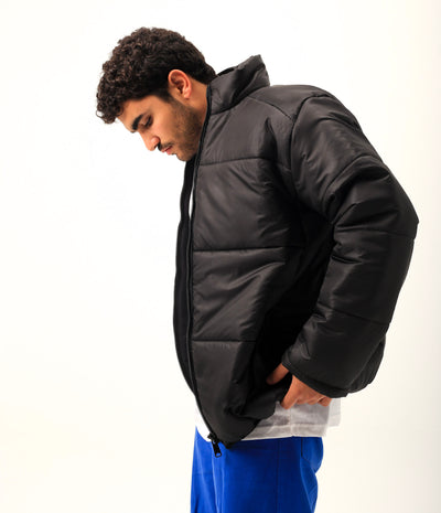 Coal Black Puffer Jacket